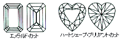 エメラルド、ハートのカットイメージ
